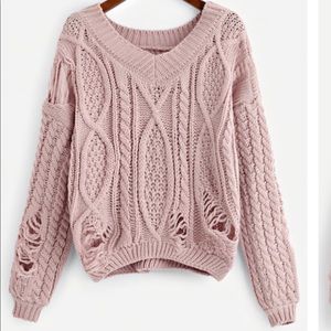 Pink sweater size medium. Like new